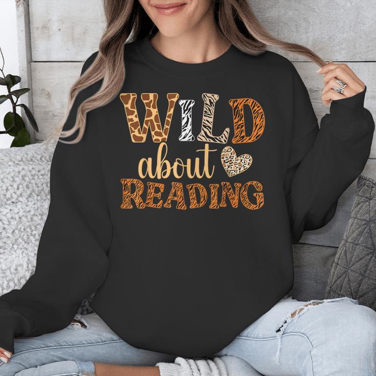 Reading Lover Wild About Reading Reading Books And Bookworm Unisex Sweatshirt