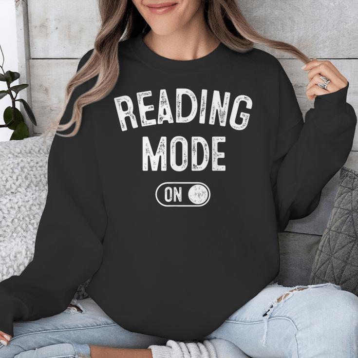 Reading Mode On Book Lover Librarian Teacher Unisex Sweatshirt