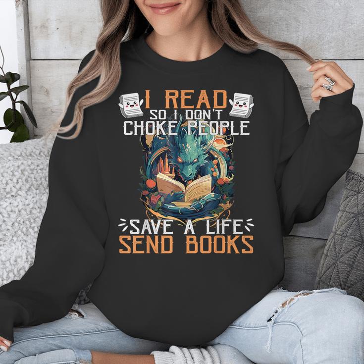 Reading Readers I Read Send Books Dragon Bookworm Tee Unisex Sweatshirt