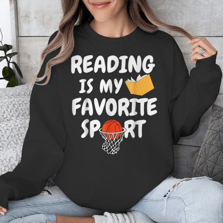 Reading Is My Tee Favorite Sport Basketball World Book Day Unisex Sweatshirt