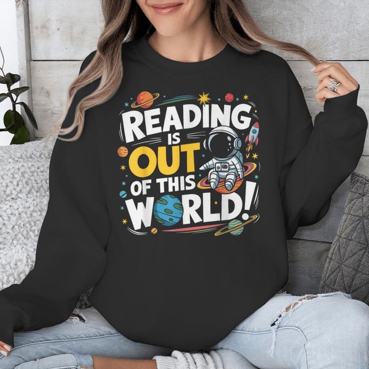 Reading Is Out Of This World Space Book Lover Kids Unisex Sweatshirt Reading Is Out Of This World Space Book Lover Kids Unisex Sweatshirt