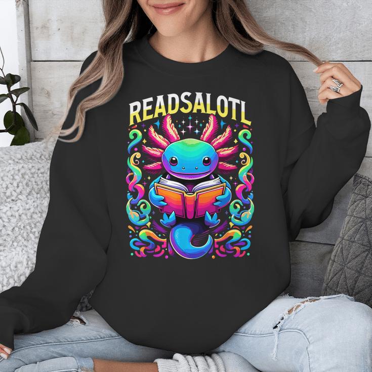 Readsalotl Axolotl Book Lovers Axolotls Unisex Sweatshirt Readsalotl Axolotl Book Lovers Axolotls Unisex Sweatshirt