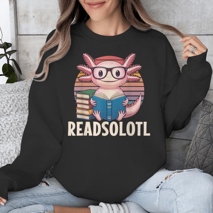 Readsolotl Axolotl Reading Book Lover Kawaii Bookworms Unisex Sweatshirt Readsolotl Axolotl Reading Book Lover Kawaii Bookworms Unisex Sweatshirt