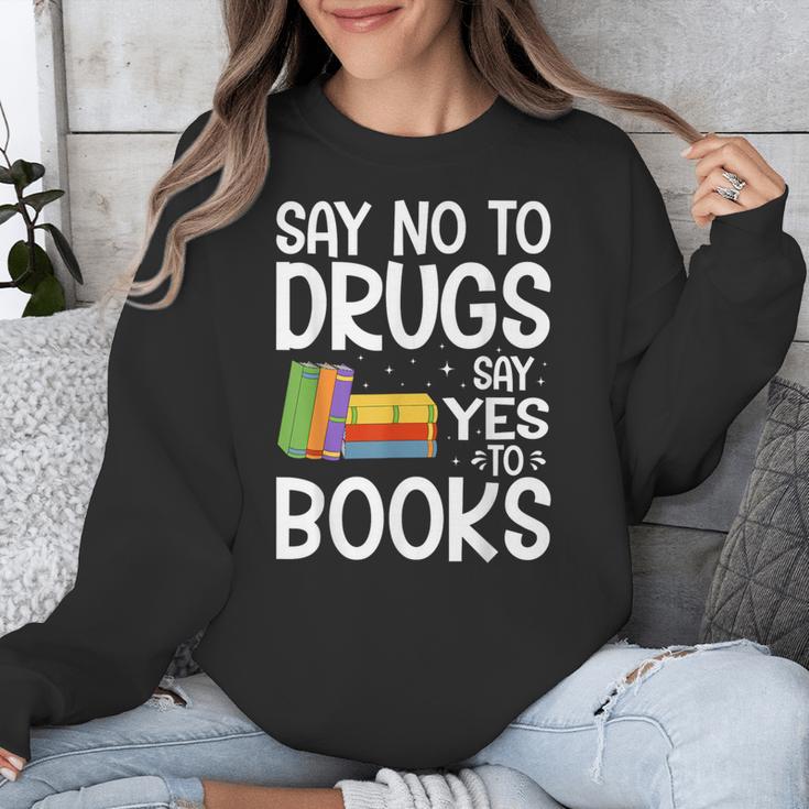 Red Ribbon Week Say No To Drugs Say Yes To Books Drug Free Unisex Sweatshirt Red Ribbon Week Say No To Drugs Say Yes To Books Drug Free Unisex Sweatshirt