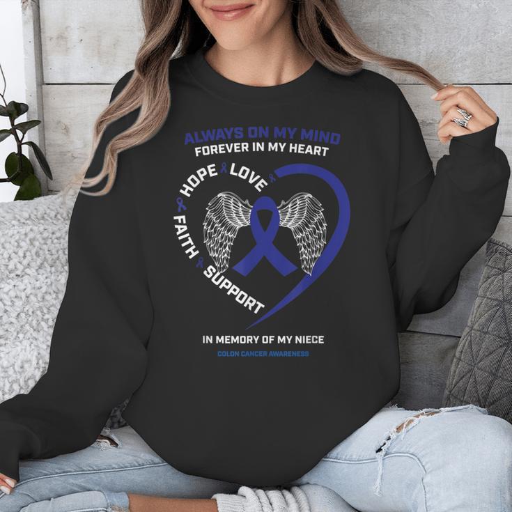 Remembrance In Memory Of My Niece Colon Cancer Awareness Unisex Sweatshirt Remembrance In Memory Of My Niece Colon Cancer Awareness Unisex Sweatshirt