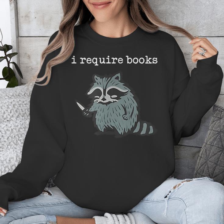 i Require Books Raccoon Unisex Sweatshirt