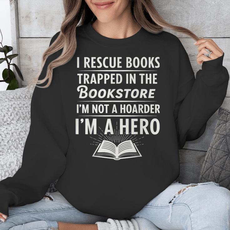 I Rescue Books Trapped In The Bookstore I’m Not A Hoarder Unisex Sweatshirt