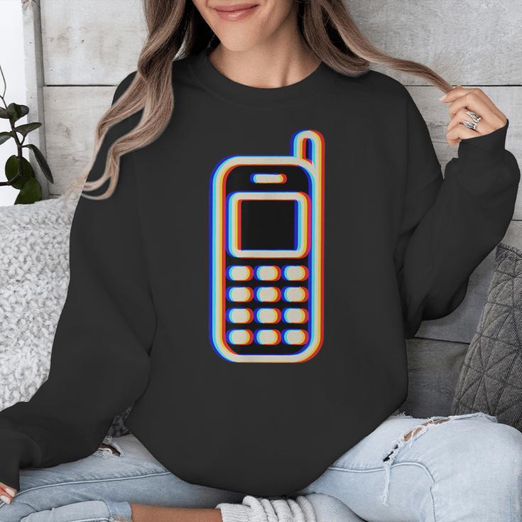 Retro Cell Vintage Mobile Phone 90s Nostalgia Vaporwave Fun Unisex Sweatshirt Retro Cell Vintage Mobile Phone 90s Nostalgia Vaporwave Fun Unisex Sweatshirt