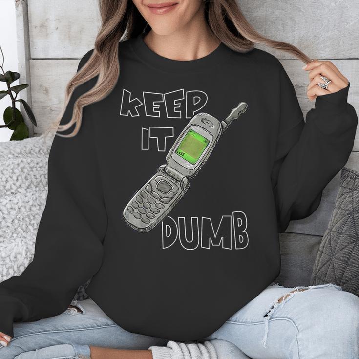Retro Dumb Flip Phone Vintage 90s Y2K Tech Nostalgia Unisex Sweatshirt Retro Dumb Flip Phone Vintage 90s Y2K Tech Nostalgia Unisex Sweatshirt