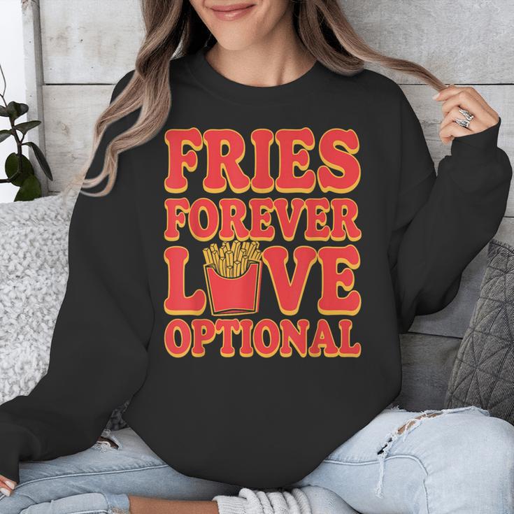 Retro Fast Food Nostalgia Vintage Diner Fries Shakes Burgers Unisex Sweatshirt