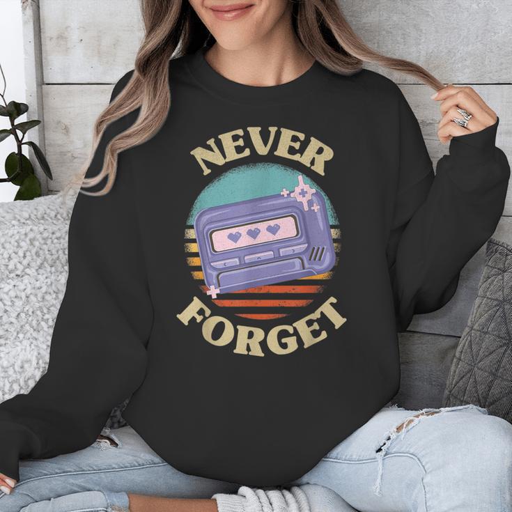 Retro Pager Never Forget Nostalgia Vintage Unisex Sweatshirt
