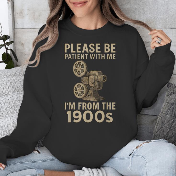 Retro Please Be Patient With Me I'm From The 1900s Projector Unisex Sweatshirt