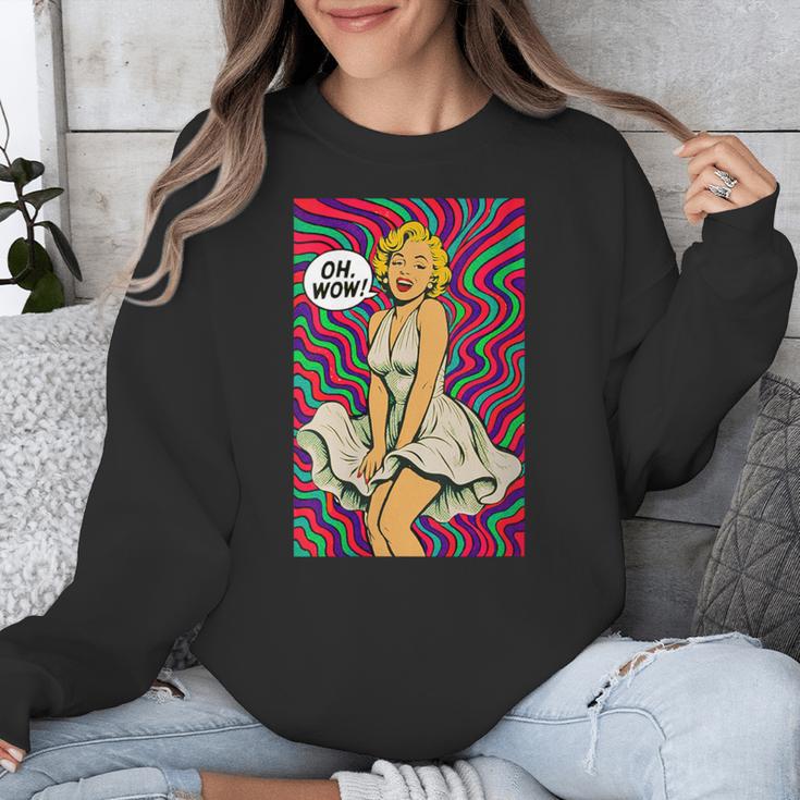 Retro Pop Art Vintage Style Blonde Psychedelic 50s Nostalgia Unisex Sweatshirt Retro Pop Art Vintage Style Blonde Psychedelic 50s Nostalgia Unisex Sweatshirt