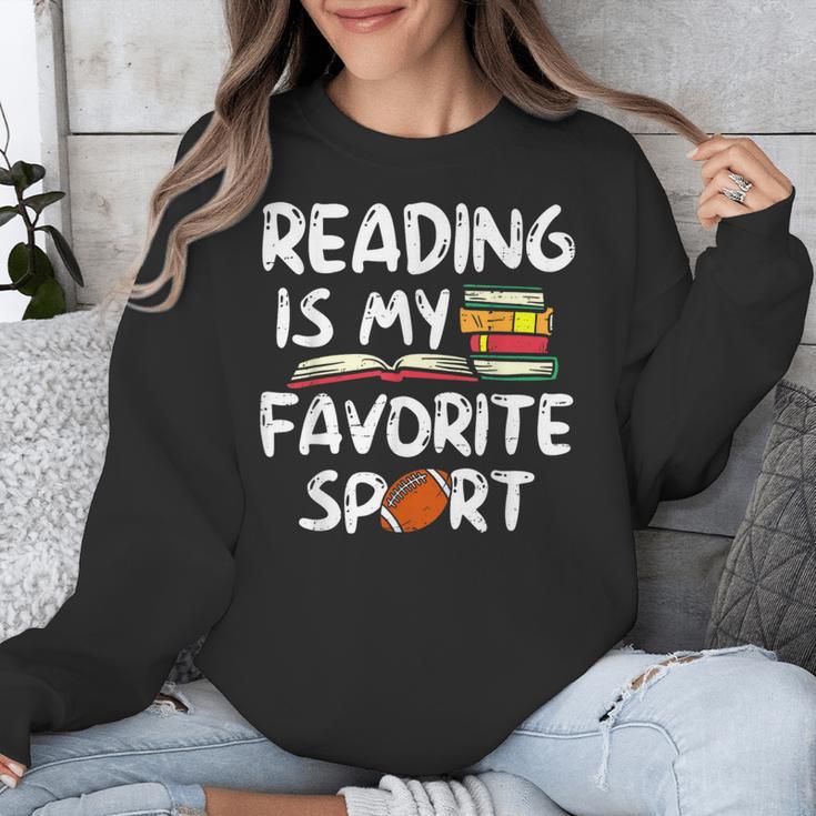 Retro Reading Is My Favorite Sport Football World Book Day Unisex Sweatshirt
