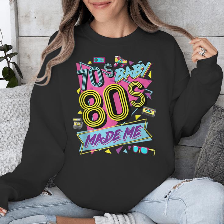 Retro Vintage 70's Baby 80's Made Me Nostalgia Classic Unisex Sweatshirt