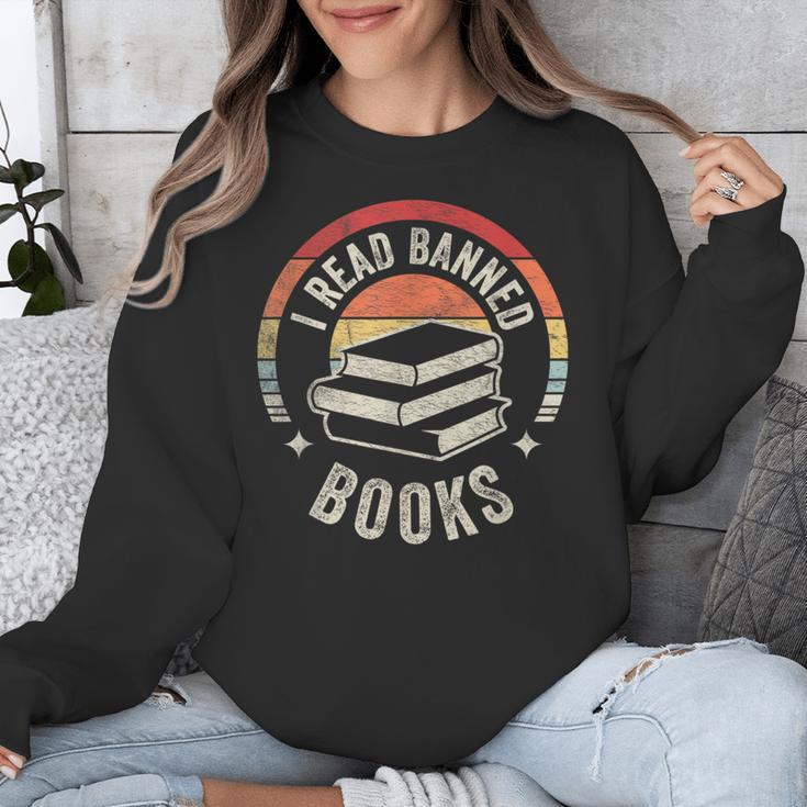 Retro Vintage Banned Books Shirt I Read Banned Books Unisex Sweatshirt