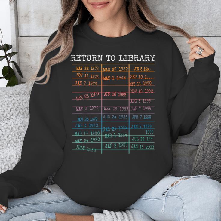 Return To Library Card Book Due Date Bookish Reading Unisex Sweatshirt Return To Library Card Book Due Date Bookish Reading Unisex Sweatshirt