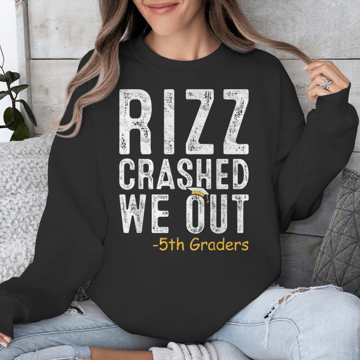 Rizz Crashed We Out 5th Grade Graduation Fifth Graders Unisex Sweatshirt