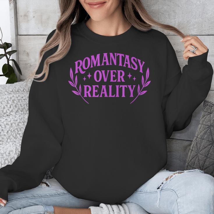 Romantasy Book Reader Aesthetic With Fantasy Feels Unisex Sweatshirt