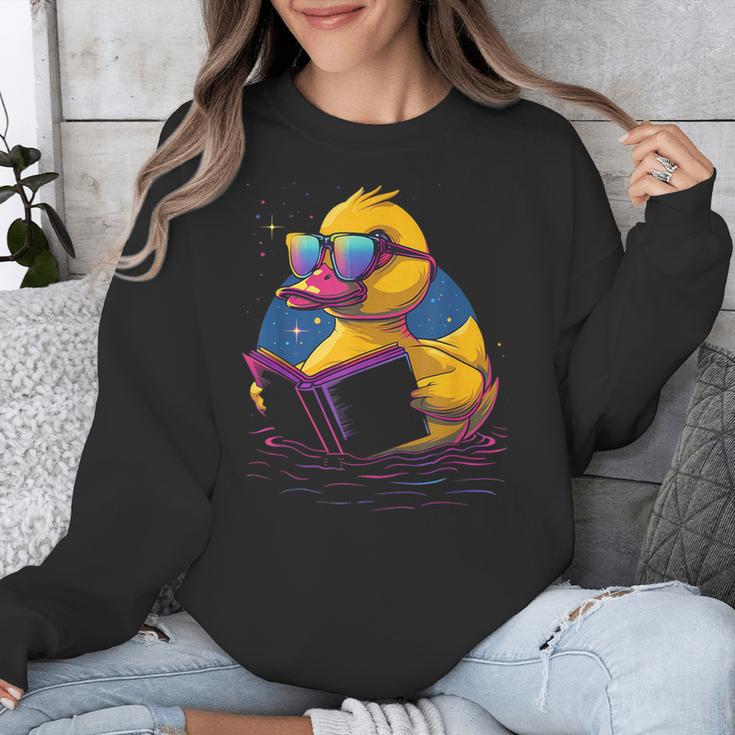 Rubber Duck Rubber Duckie Reading Book Rubber Duckling Unisex Sweatshirt Rubber Duck Rubber Duckie Reading Book Rubber Duckling Unisex Sweatshirt