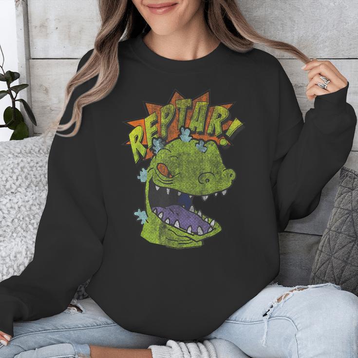 Rugrats Reptar Distressed Comic Book Style Cartoon Unisex Sweatshirt