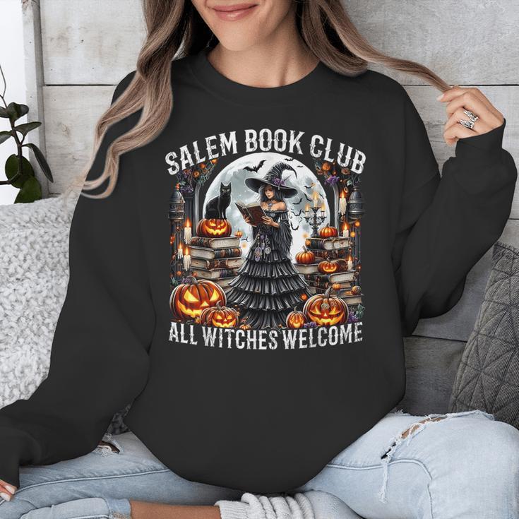 Salem Book Club Gothic Witch Vintage Halloween Art Unisex Sweatshirt