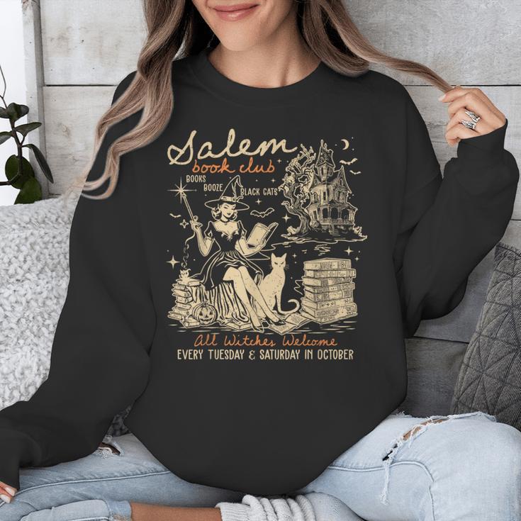 Salem Book Club Witches Witchy Witch Spooky Season Halloween Unisex Sweatshirt