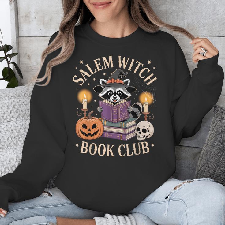 Salem Witch Book Club Bookish Halloween Raccoon Witchcraft Unisex Sweatshirt