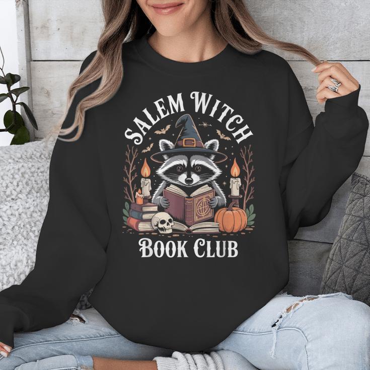 Salem Witch Book Club Raccoon Halloween Unisex Sweatshirt