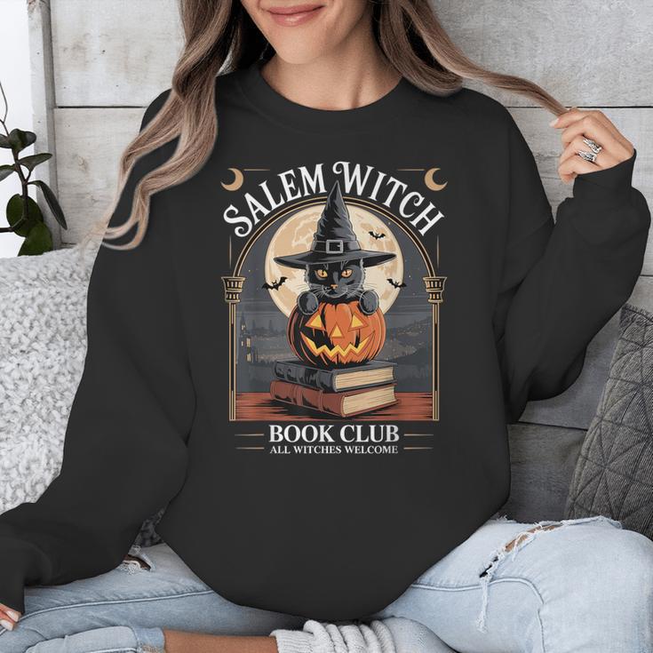 Salem Witch Book Club All Witches Welcome Halloween Reading Unisex Sweatshirt