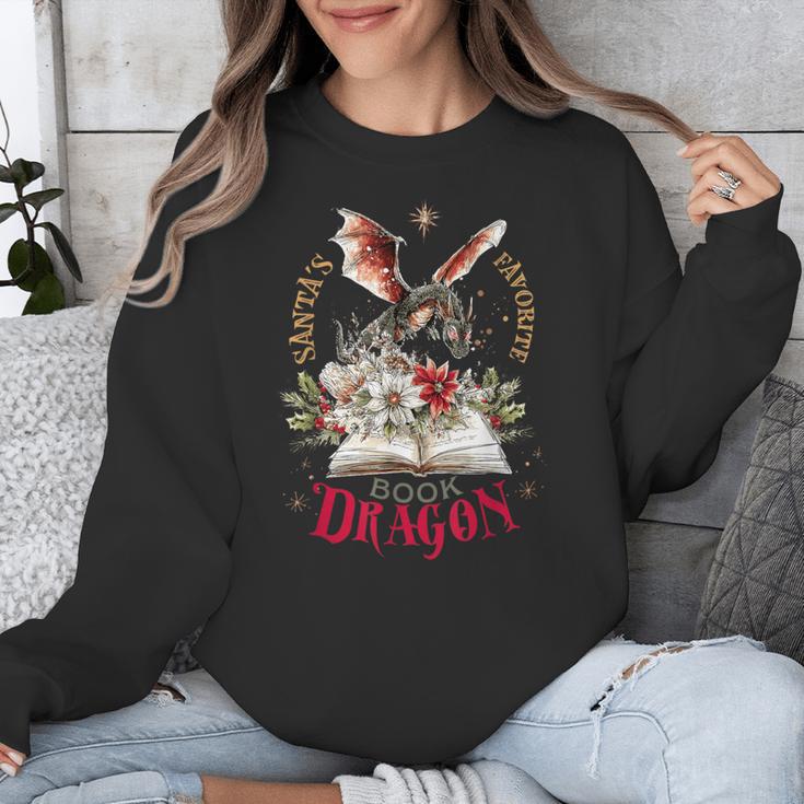 Santa's Favorite Book Dragon Christmas Magic Unisex Sweatshirt