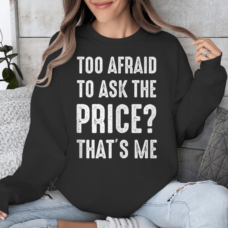 Sarcastic Budget Shopper Introvert Shopping Humor Unisex Sweatshirt