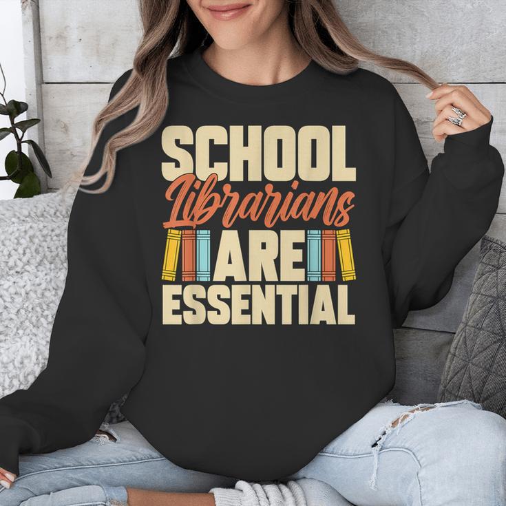 School Librarians Are Essential Library Book Lover Librarian Unisex Sweatshirt School Librarians Are Essential Library Book Lover Librarian Unisex Sweatshirt