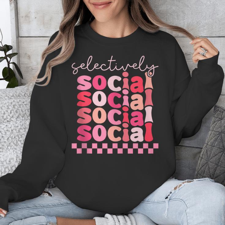 Selectively Social Sarcastic Introvert Humor Unisex Sweatshirt
