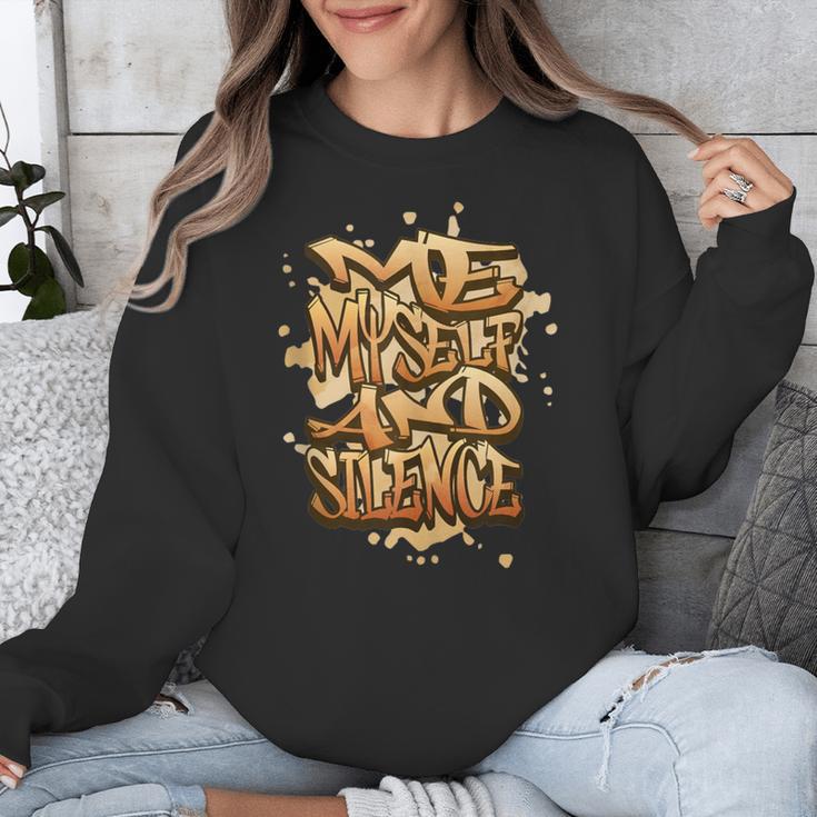 Self Care Introvert Relaxation Me Myself And Silence Retro Unisex Sweatshirt