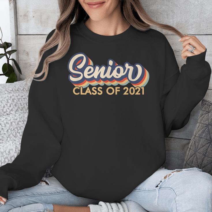 Senior 2021 Grad Shirt Retro 2021 Graduation Unisex Sweatshirt