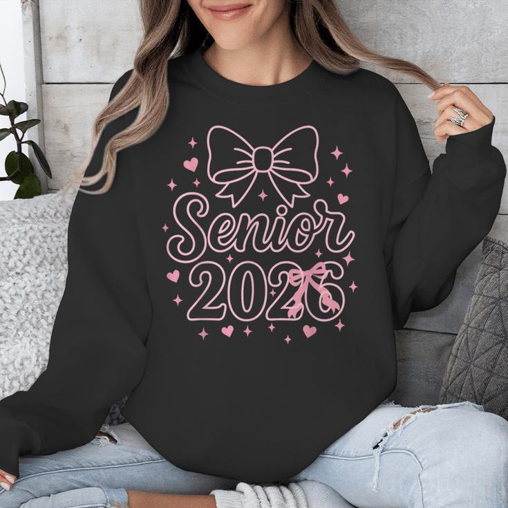Senior 2026 Class Of 2026 Coquette Pink Bow Graduation Unisex Sweatshirt