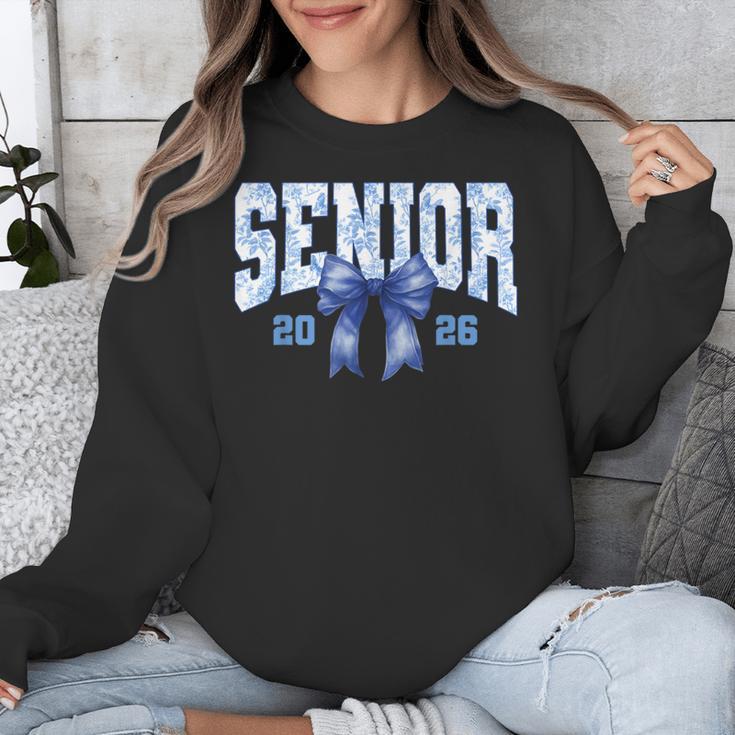 Senior 2026 Class Of 2026 Toile Coquette Bow Graduation 2026 Unisex Sweatshirt