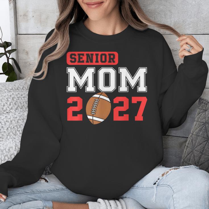 Senior Football Mom 2027 Team Class Of 2027 Graduation Mom Unisex Sweatshirt