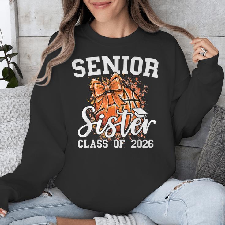 Senior Sister Class Of 2026 Coquette Basketball Graduation Unisex Sweatshirt