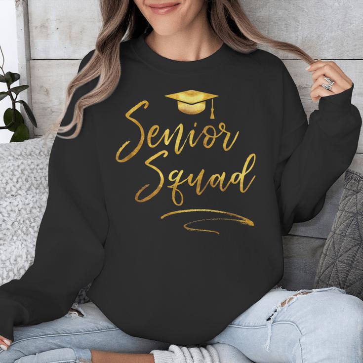 Senior Squad Graduation With Golden Cap Team Unisex Sweatshirt