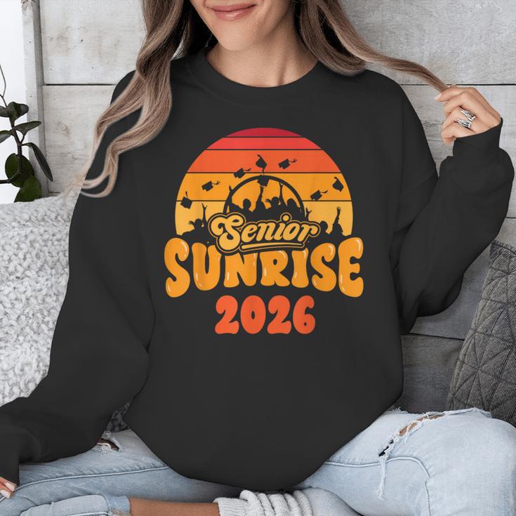 Senior Sunrise Class Of 2026 Graduation Proud Graduate Retro Unisex Sweatshirt