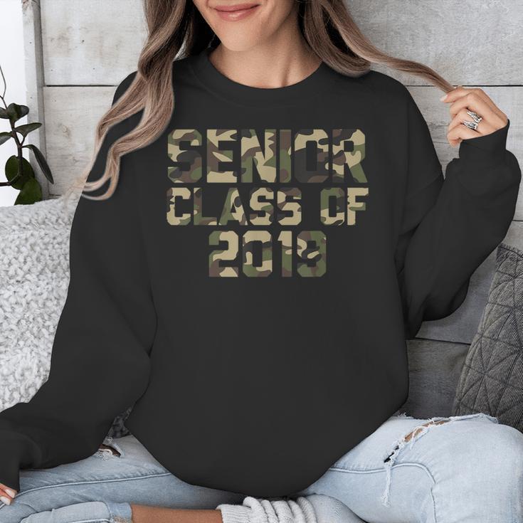 Seniors 2019 Class TShirt Camo Print T-Shirt Graduation Gift Unisex Sweatshirt