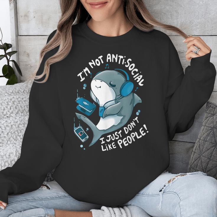 Shark Don’t Like People Antisocial Introvert Unisex Sweatshirt