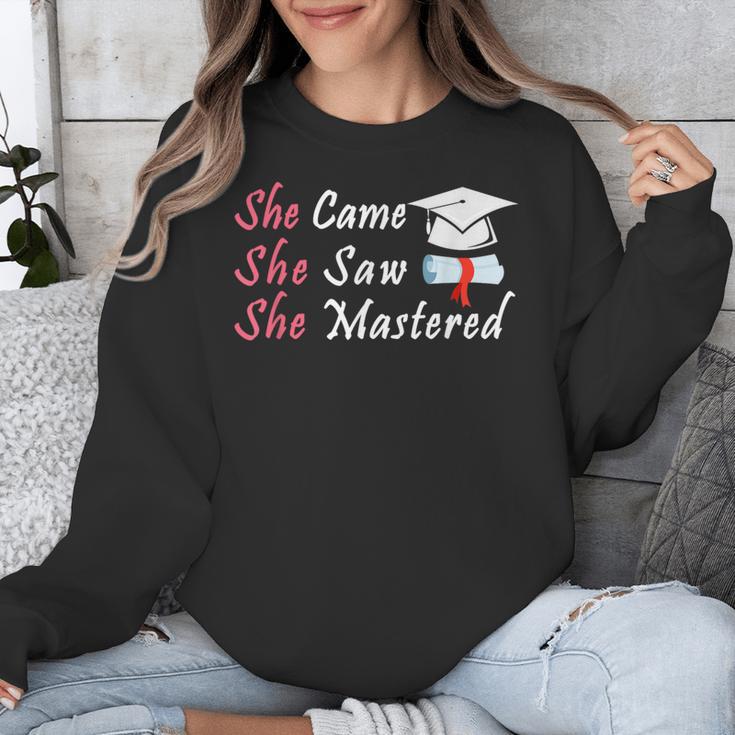 She Came She Saw She Mastered Graduation Unisex Sweatshirt