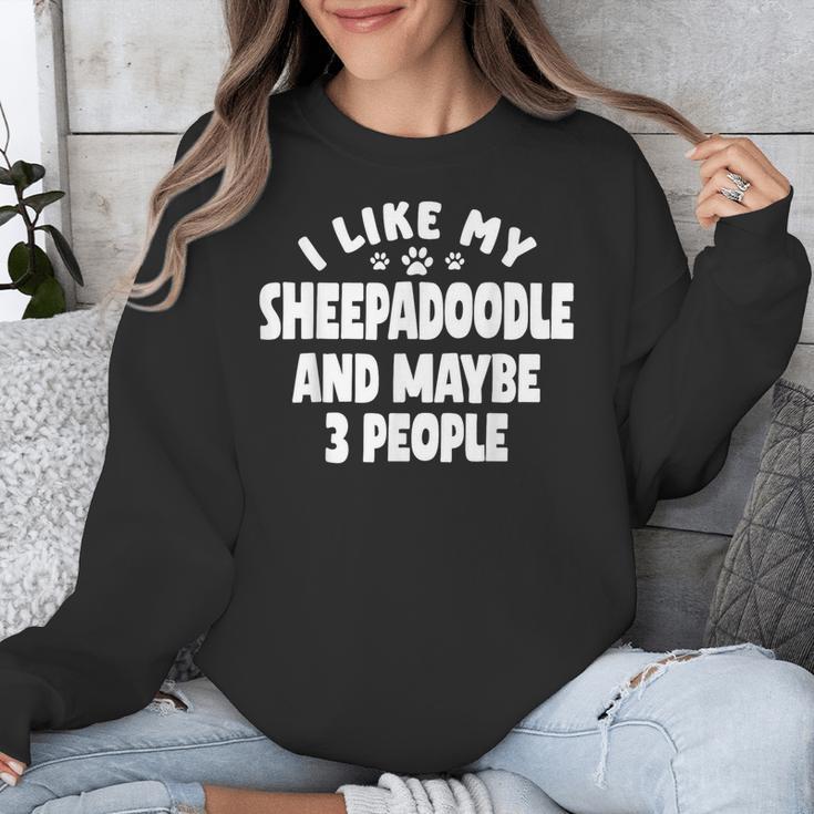 Sheepadoodle Fur Parent Sheeppoo Lover Dog Owner Introvert Unisex Sweatshirt