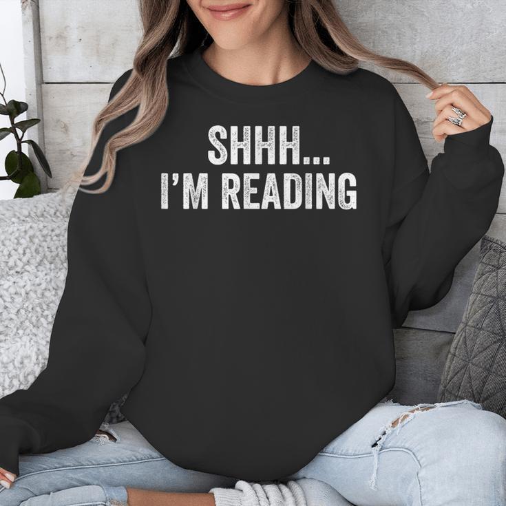 Shhh I'm Reading Book Lover Bookish Read Lover Outfit Unisex Sweatshirt