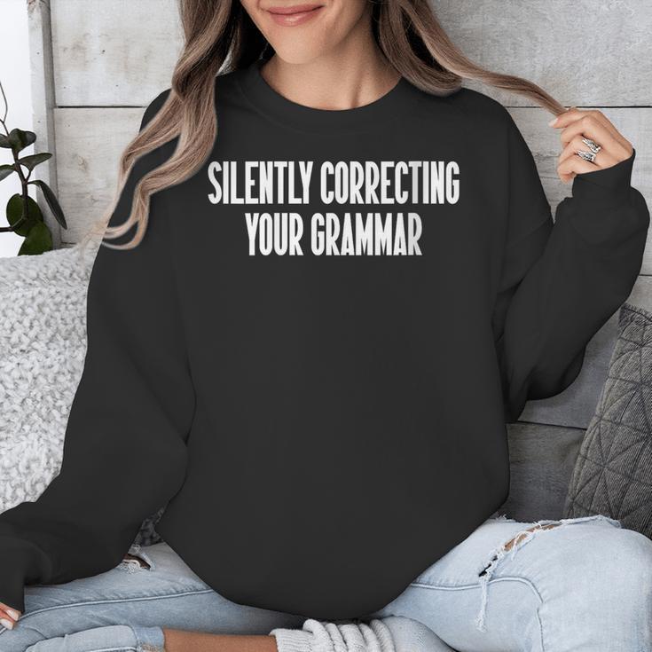 Silently Correcting Your Grammar Introvert Unisex Sweatshirt Silently Correcting Your Grammar Introvert Unisex Sweatshirt