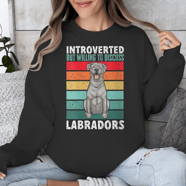 Silver Labrador Retriever Introvert Silver Lab Unisex Sweatshirt Silver Labrador Retriever Introvert Silver Lab Unisex Sweatshirt
