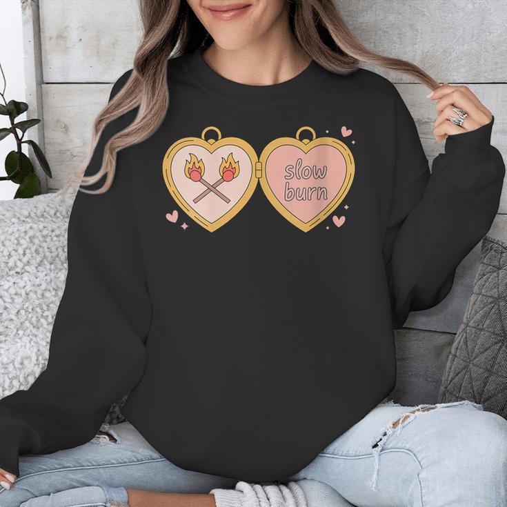 Slow Burn Romance Book Lover Tee Unisex Sweatshirt